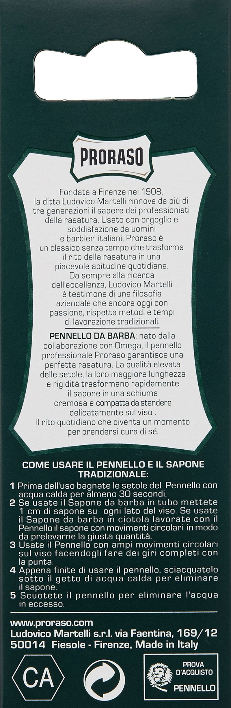 Proraso Professional Shaving Brush martinandmark.com