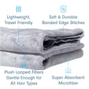 Scala (2 Pack) Large Microfiber 24" x 48" Hair Towel - Quick Drying, Ultra Absorbent, Anti Frizz for Long, Curly, Straight, or Color Treated Hair for Women, Includes Towel Clip Scala