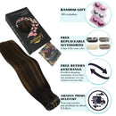GOO GOO Seamless Hair Extensions Clip in Human Hair 20 Inch Balayage Dark Brown to Chestnut Brown 7pcs 150g PU Clip in Hair Extensions Remy Thick Hair Extensions for Full Head GOO GOO