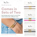 By Lilla Shaker Elastic Hair Ties and Bracelets | Set of Two Hair Tie-Bracelets | Hair Accessories for Women | No Crease Hair Ties & Women’s Bracelets (Black/Starfish/Silver) By Lilla