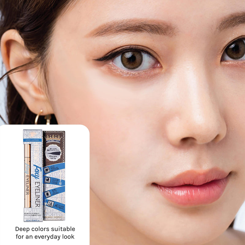 FAIRYDROPS FOXY Eyeliner | Waterproof Brown Eyeliner | Smudge Proof Japanese Liner | Made in Japan FAIRYDROPS