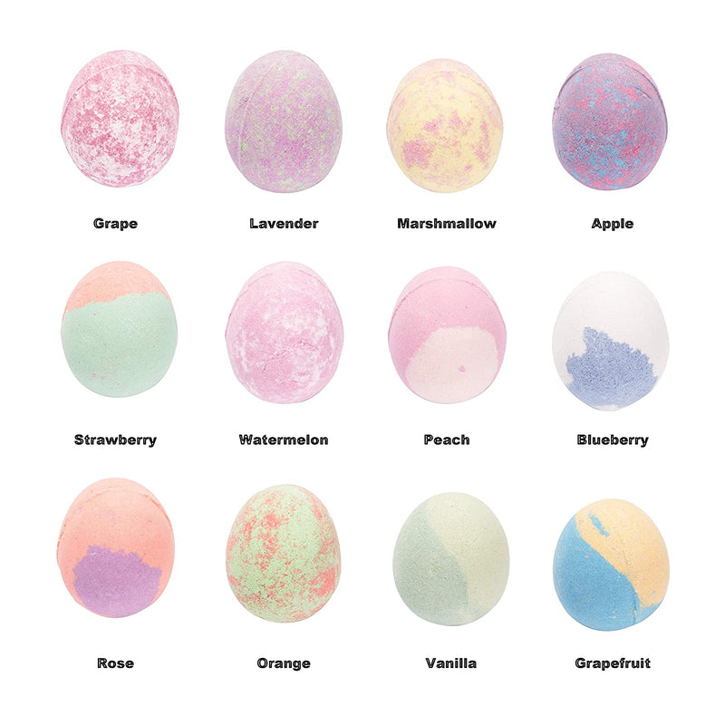 Bath Bombs for Kids with Dinosaur Toys, 12 Pack Bubble Bath Bombs with Surprise Toy Inside, Natural Essential Oil SPA Bath Fizzies Set, Kids Safe Birthday Gift Set for Boys and Girls JOYIN Store