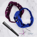 Velvet Knot Headwrap with Pearls - Purple Motique Accessories