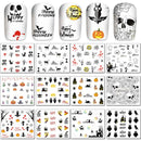TailaiMei 48 Sheets Halloween Nail Art Stickers - Water Transfer DIY Nail Decals Stencil for Halloween Party TailaiMei