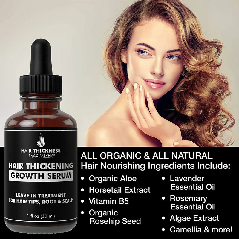 Hair Growth Serum - Hair Loss Prevention Treatment by Hair Thickness Maximizer. Best Natural Oils For Thinning Hair. Replenish Hair Follicles for Men, Women. Thickening Leave In Conditioner Serum 1oz Hair Thickness Maximizer Store