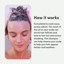 hers triple threat shampoo for hair that feels and looks thicker and stronger with biotin, saw palmetto, pumpkin seed oil, lightly scented with rose, helps control hair shedding, 2 pack, 6.4oz Infinity Warehouse