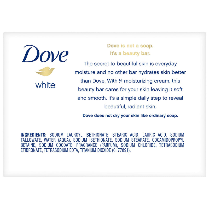 Dove Beauty Bar Gentle Skin Cleanser Moisturizing for Gentle Soft Skin Care Original Made With 1/4 Moisturizing Cream 2.6 oz Dove