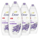 Dove Body Wash with Pump Relaxing Lavender Oil & Chamomile 3 Count for Renewed, Healthy-Looking Skin Gentle Skin Cleanser with 24hr Renewing MicroMoisture 30.6 oz Infinity Warehouse