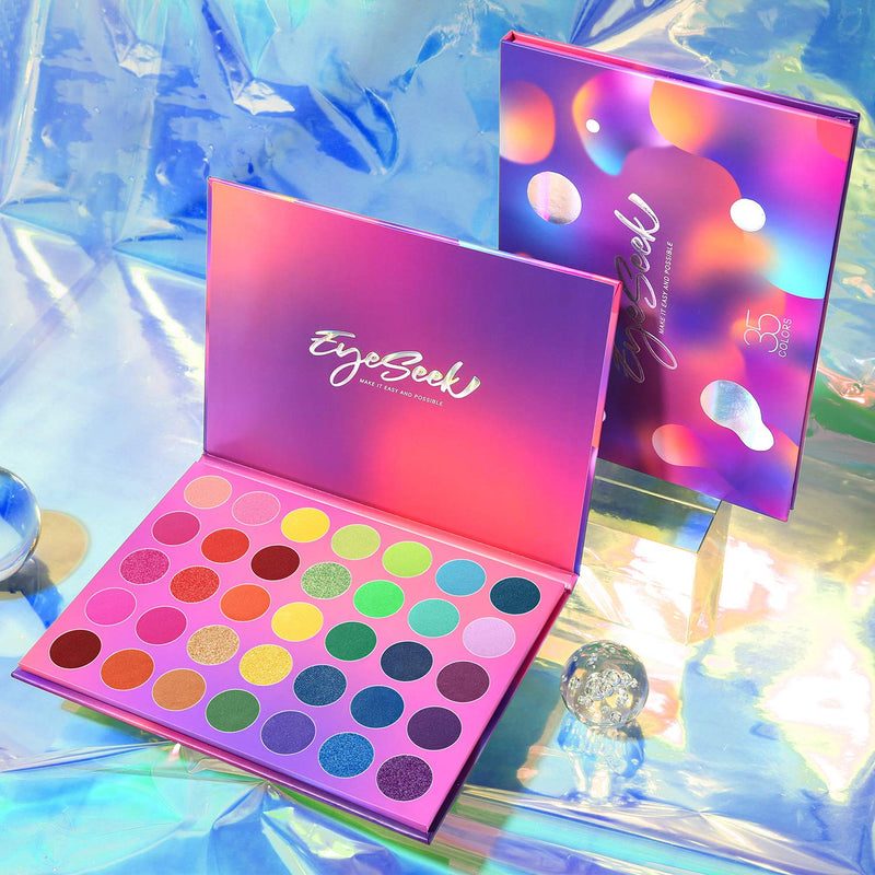 EYESEEK Colorful Eyeshadow Palette High Pigmented Makeup Palette Matte And Shimmer Glitter Eyeshadow Waterproof Long Lasting Eye Shadow Palette EYESEEK
