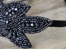 Alilang 1920s Blue Beaded Leaf Flapper Headband Alilang