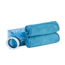 Miracle Face Erase 2 Pack Makeup Remover Face Cloths, Chemical-free, Microfiber, 6 Hair Ties (2 Count, Sapphire) miracle FACE ERASE