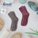 Moisturizing Spa Socks Aloe Infused | 2-Pair | Fuzzy Non Skid Gel Sleeping Socks Pembrook