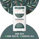 Schmidt's Aluminum Free Natural Deodorant for Women and Men, Hemp Seed Oil & Sage for Sensitive Skin with 24 Hour Odor Protection, Vegan, Cruelty Free 3.25 oz Schmidt's Store