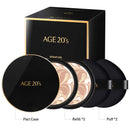 AGE 20's Signature 71% Essence Double Cover Cushion Foundation Pact + Refill