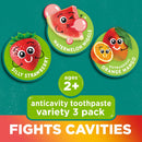 Tom's of Maine Anticavity Kids Natural Toothpaste Variety Pack, Strawberry, Orange Mango, Watermelon Flavors, Kids Toothpaste with Fluoride, Safe for Ages 2 and Up, 5.1 oz (Pack of 3) Infinity Warehouse