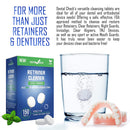 Retainer and Denture Cleaner 150 Tablets, 5 Month Supply Cleaning Tablets Denture Cleaners Remove Bad Odors, Plaque, Stains From Night Guards, Mouth Guards, Dental Appliance Lingito