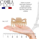 Camila Paris CP3048 French Hair Clip for Women, 3.5 inch Beige for Thick Volume Hair, Girls Hair Claw Clips Jaw, Durable Styling Hair Accessories for Women, Strong Hold No Slip Grip, Made in France Camila