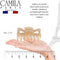 Camila Paris CP3048 French Hair Clip for Women, 3.5 inch Beige for Thick Volume Hair, Girls Hair Claw Clips Jaw, Durable Styling Hair Accessories for Women, Strong Hold No Slip Grip, Made in France Camila