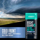 Right Guard Humidity Breaker Antiperspirant & Deodorant for Men, Cold Front Scent, 2.5oz (4 Pack) Invisible Solid, 2x Sweat Protection, 72HR Odor Control, Humidity Activated Infinity Warehouse