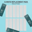 Onsen Nail Buffer Block Replacement Pads - 3 Way Buffing Smooth Shine Natural Nail Polisher with 3 Sides Coarse Soft Silky for Professional Nail Care, Nail Buffer Replacement Pads, 4x White Pads, 3pk Onsen Secret