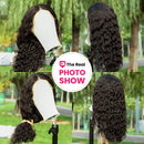 AYIYI Human Hair Wigs Lace Front Wigs Human Hair Pre Plucked 4x4 Lace Front Wigs For Black Women Curly Water Wave Lace Front Wigs 150% Density 18Inch AYIYI