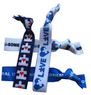 8 Piece Autism Awareness Hair Elastic Set - Autism Puzzle Piece Gifts - Autism Gifts - Autism Awareness Gifts - MADE in the USA Sportigift