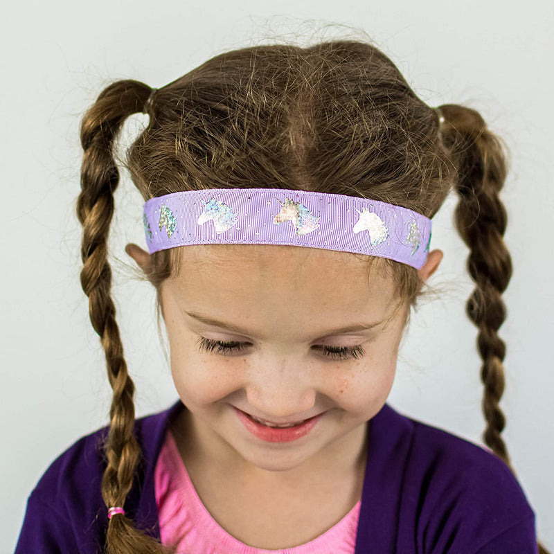 FROG SAC 6 PCS Unicorn Headbands for Girls, Adjustable Non Slip Grosgrain Unicorns Head Band Hair Accessories for Kids, Cute Elastic No Slip Fashion Headband for Little Girl Birthday Party Favors FROG SAC Store