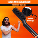 TAME THE WILD Easy Glide Beard Straightener Essentials Kit-Anti Scald Beard Straightening Comb, Heat Protection Spray,Beard Soap,Beard Balm,Detangle Comb, and Storage Case-Ultimate Beard Grooming Kit TAME THE WILD