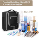 Hanging Travel Toiletry Bag Kit Cosmetic Makeup Organizer for Women and Girls (Black) Narwey Store