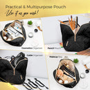 Large Cosmetic & Toiletry Bag, Zippered Makeup Pouch for Women & Girls, Travel Cute Organizer Suitable for Purse, Versatile Bag with Multiple Compartments for Makeup, Toiletries, Pencils, Accessories BOACAY Store
