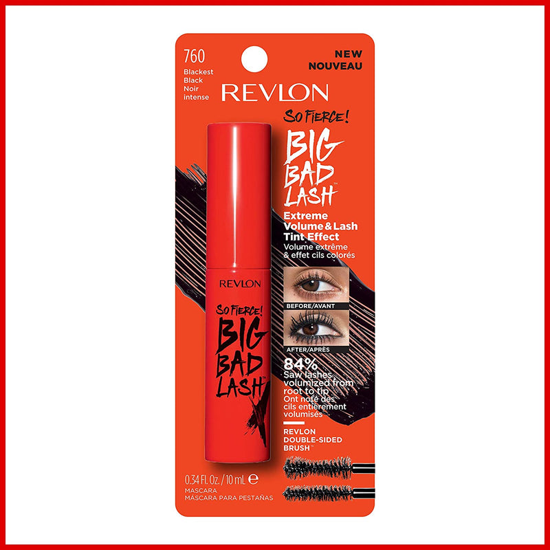 REVLON So Fierce Big Bad Lash Mascara fluid_ounces, Blackest Black (760), 0.34 Fl Oz REVLON Store