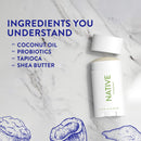 Native Deodorant | Natural Deodorant for Women and Men, Aluminum Free with Baking Soda, Probiotics, Coconut Oil and Shea Butter | Charcoal Native