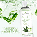 NEW 12oz Organic Aloe Vera Gel for Face, Skin, Hair & Sunburn Relief - by KinRose Care - From 100 Percent Pure Aloe Vera - Cold Pressed, Vegan, Unscented - Made in USA Seven Minerals