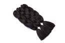 24 inch Jumbo Braiding Hair Jumbo Braid Hair Extensions Jumbo Box Braids Crochet Hair Long Rainbow Colorful for Women Kids DIY High Temperature Synthetic Fiber Black 5 Bundles Benehair