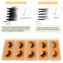 GOO GOO 3D Mink Eyelashes, Daily Type 13mm to 18mm 5 Styles Fake Eyelashes Multipack Real Siberian Mink Fur False Eyelashes Natural Look Hand Made Reusable Eyelashes for Women GOO GOO