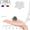 Camila Paris CP3087 French Hair Clip for Women, Set of 2 Small Gray Girls Hair Claw Clips Fashion Durable Hair Accessories for Women, Luxury Ladies Strong Hold No Slip Grip Clamp, Made in France Camila