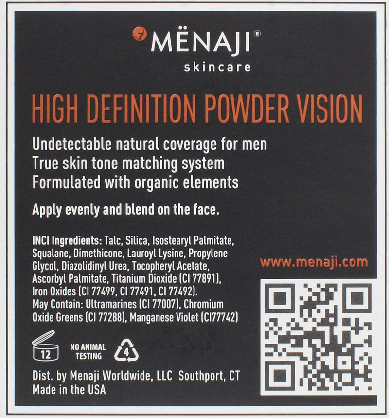 Menaji HDPV Anti-Shine Powder | Anti-Shine Face Make-Up for Men | High-Definition Face Powder | Skin-Friendly Face Powder for Men | All-Occasion Face Powder | Contains Vitamin C & E Menaji