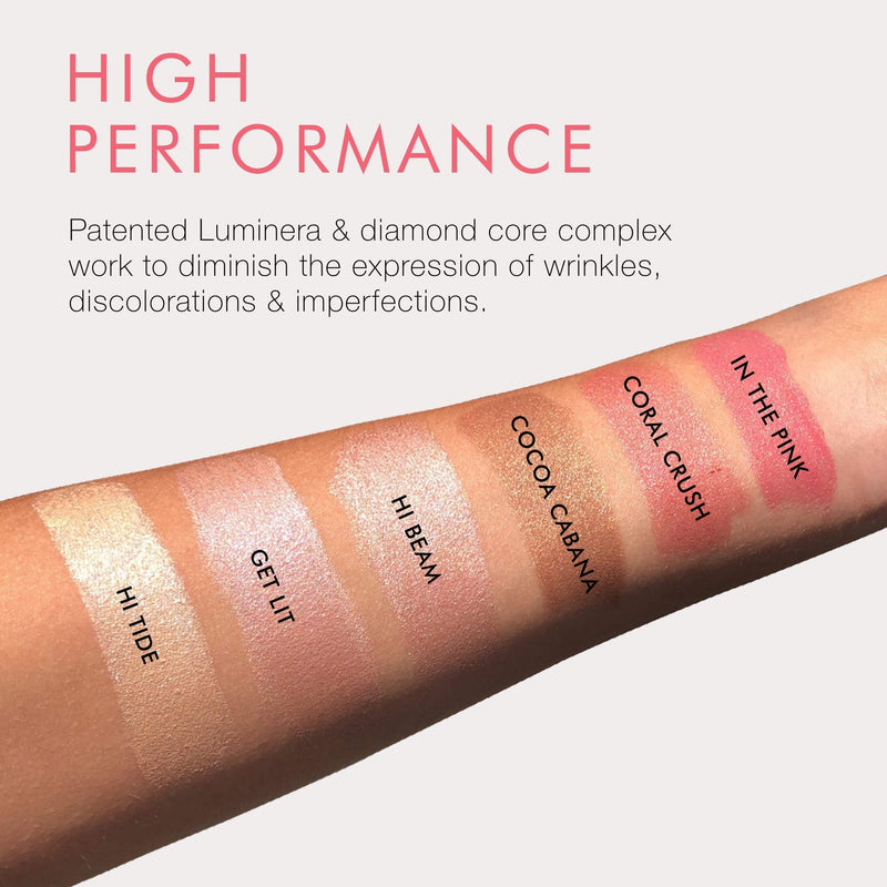 Beauty For Real Blush + Glo, In the Pink + Get Lit - Blush + Highlighter Stick - Cream-to-Powder Mineral Formula - Provides All Day Wear - Organic, Vegan - 0.32 oz Beauty For Real