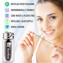 Boonboo Dental Floss | 100FT Bamboo Fiber & Mint Flavor | Glass Bottle & Cutting Lid | Biodegradable & Sustainable | Plastic- Free Synergy Products