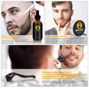 Beard Growth Kit - Derma Roller for Beard Growth, Beard Growth Serum Oil (2oz), Beard Balm and Comb, Stimulate Beard and Hair Growth - Gifts for Men Dad Him Boyfriend Husband Brother Naland