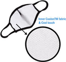 WITHMOONS 3PCS Cotton Face Mouth Mask Cool Mesh Cloth 3 Layers Facial Reusable Washable Nose Bridge Wire Black for Women Men WITHMOONS Store