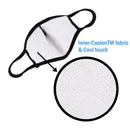 WITHMOONS 3PCS Cotton Face Mouth Mask Cool Mesh Cloth 3 Layers Facial Reusable Washable Nose Bridge Wire Black for Women Men WITHMOONS Store