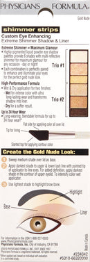 Physicians Formula Strips Custom Eye Enhancing Extreme Shimmer Shadow and Liner Disco Glam, Gold Nude, 0.12 Ounce Physicians Formula