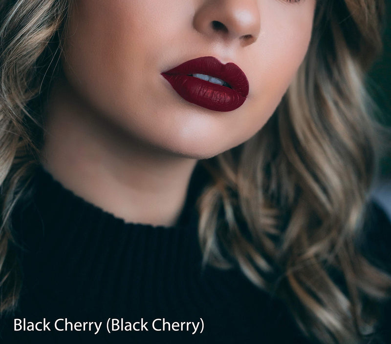 Mom's Secret 100% Natural Matte Lipstick, Organic, Long Lasting, Vegan, Gluten Free, Cruelty Free, Made in the USA, 0.15 oz. (Black Cherry) Mom's Secret