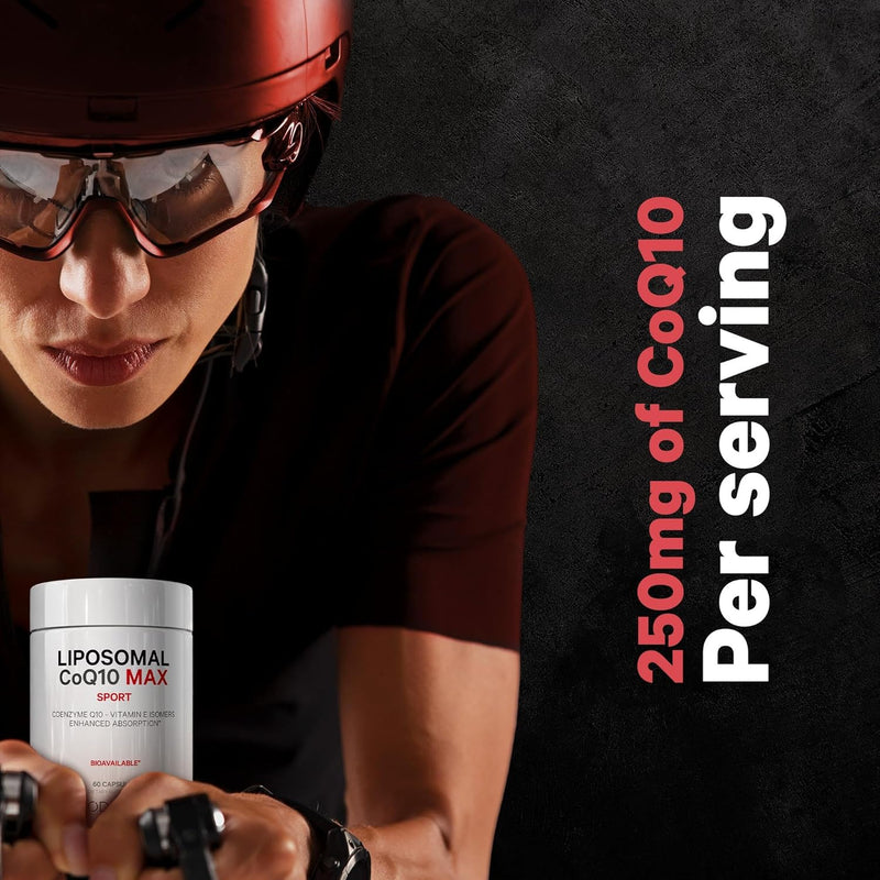 Codeage Liposomal CoQ10 Max Supplement - 250 mg Coenzyme Q10 with Vitamin E Isomers Tocopherols - 2-Month Supply - 1 Capsule Per Serving - Liposomal Delivery - Non-GMO, Gluten-Free - 60 Capsules Infinity Warehouse