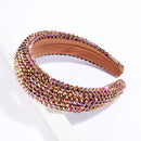 SP SOPHIA COLLECTION Women's Sparkling Crystal Padded Rhinestone Wide Bejeweled Hair Headband Party Hairband Hair Accessories Brown Iridescent SP Sophia Collection