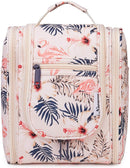 Hanging Travel Toiletry Bag Kit Cosmetic Makeup Organizer for Women and Men (Beige Flamingo) Narwey Store