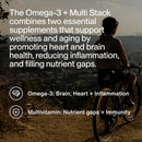 Momentous Omega-3 + Multi Stack - Daily 1600mg Fish Oil Supplement & Complete Essential Vitamin & Mineral Complex to Support Joint Health, EPA & DHA - NSF Certified, Gluten & GMO-Free (30 Servings) Infinity Warehouse