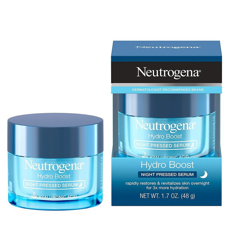 Neutrogena Hydro Boost Purified Hyaluronic Acid Pressed Night Serum, Facial Serum with Antioxidants & Hyaluronic Acid for Dry Skin, Oil-Free & Non-Comedogenic, 1.7 oz Neutrogena
