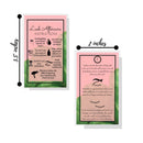 Palm Leaf Eyelash Extension Aftercare Cards | 50 Pack | Double Sided Size 3.5 x 2" inches After Care (2-3 Week Fillers) | Aftercare Instructions Pink with Palm Leaf Design Boutique Marketing LLC